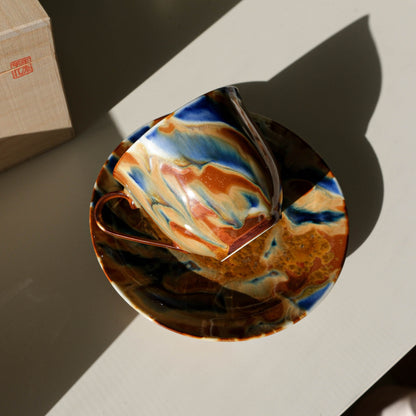 Arita Ware “Kirameki” Coffee Cup & Saucer by Kusuo Baba