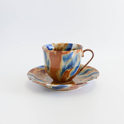 Arita Ware “Kirameki” Coffee Cup & Saucer by Kusuo Baba