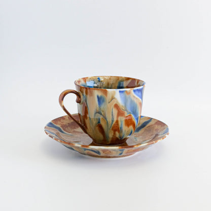 Arita Ware “Kirameki” Coffee Cup & Saucer by Kusuo Baba
