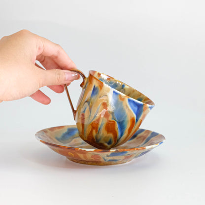Arita Ware “Kirameki” Coffee Cup & Saucer by Kusuo Baba