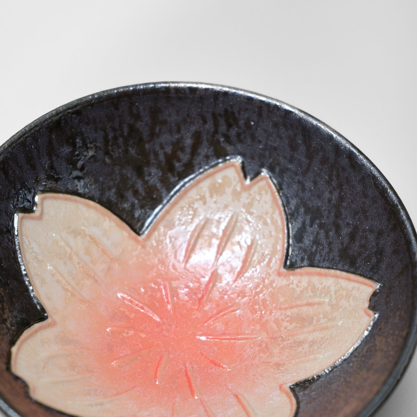 Arita Ware Teapot and Teacup Set - Black Pearl Cherry Blossom