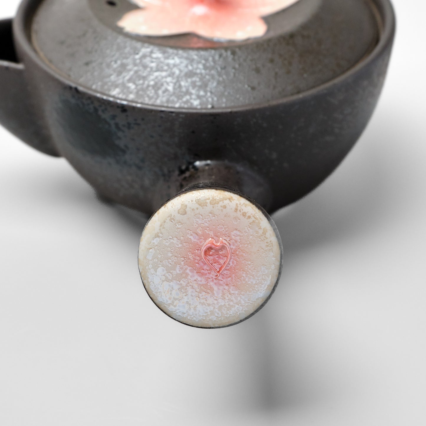 Arita Ware Teapot and Teacup Set - Black Pearl Cherry Blossom