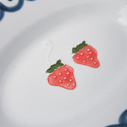 Arita Ware Oval Plate 21cm - Strawberry