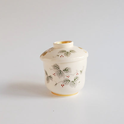 Mini Grape Mushi Painted Chawanmushi Steamed Bowl 150ml - Gold Silver
