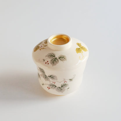 Mini Grape Mushi Painted Chawanmushi Steamed Bowl 150ml - Gold Silver