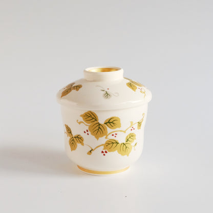 Mini Grape Mushi Painted Chawanmushi Steamed Bowl 150ml - Gold Silver