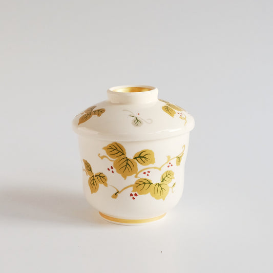 Mini Grape Mushi Painted Chawanmushi Steamed Bowl 150ml - Gold Silver