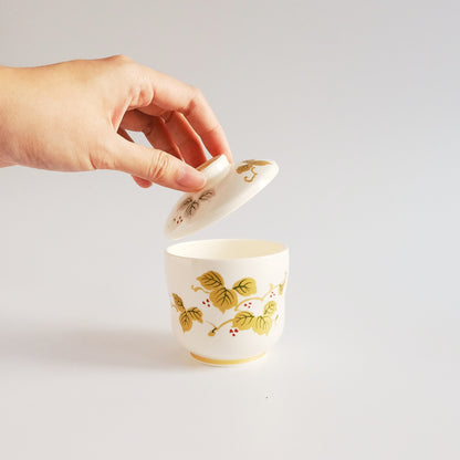 Mini Grape Mushi Painted Chawanmushi Steamed Bowl 150ml - Gold Silver