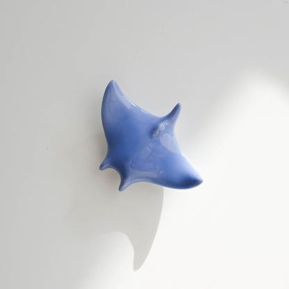 Arita Ware Chopstick Rest - Blue Manta Ray (Large)