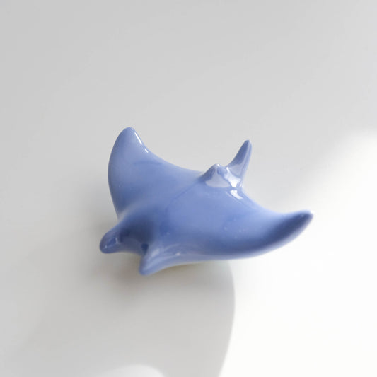 Arita Ware Chopstick Rest - Blue Manta Ray (Large)