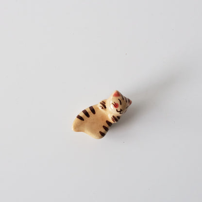 Chopstick Rest - Brown Tiger Cat