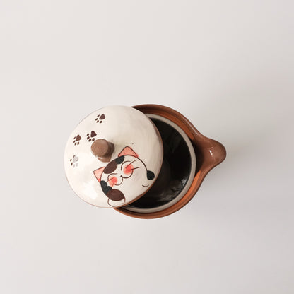 Hasami Ware Hand Painted Teapot and Teacup Set - Good Friend Cat