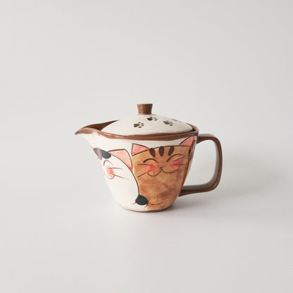 Hasami Ware Hand Painted Teapot and Teacup Set - Good Friend Cat