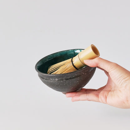 Yamaki Ikai Takagi Matcha Tea Bowl - Turquoise