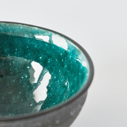Yamaki Ikai Takagi Matcha Tea Bowl - Turquoise
