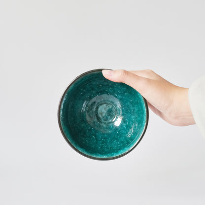 Yamaki Ikai Takagi Matcha Tea Bowl - Turquoise