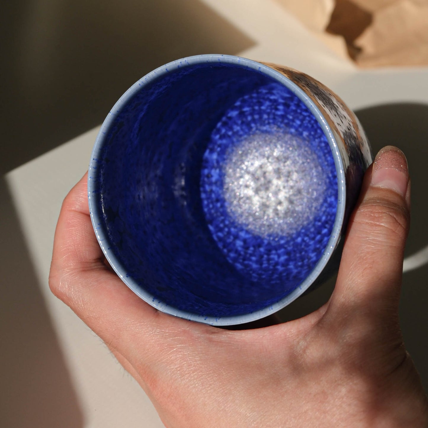 Arita Ware “Rurisuiteki” Teacup by Shinemon Kiln