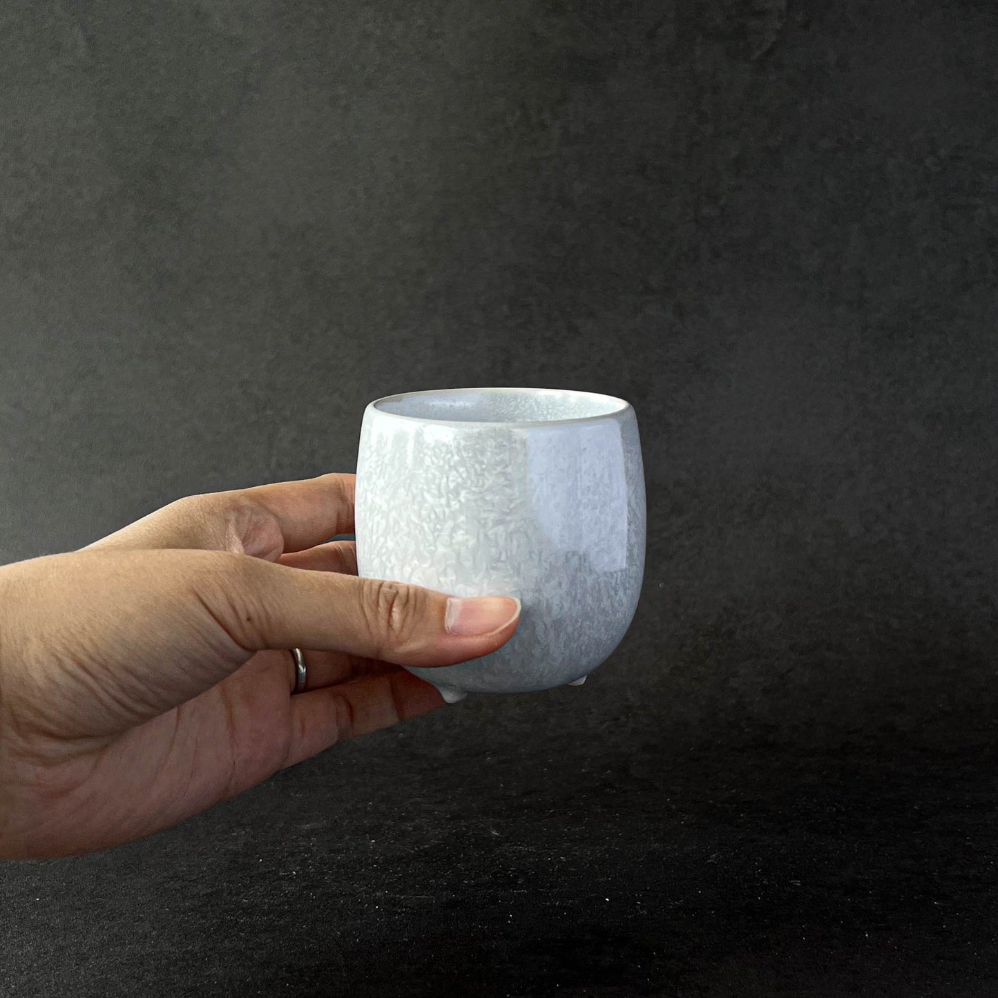 FLEURIR W Porcelain Tea Cup 150ml - Crystal White