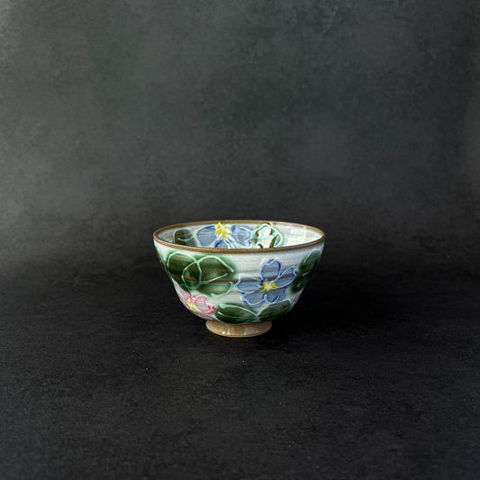 Cherry Blossom Small Rice Bowl 12cm - Red / Blue