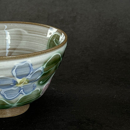 Cherry Blossom Small Rice Bowl 12cm - Red / Blue