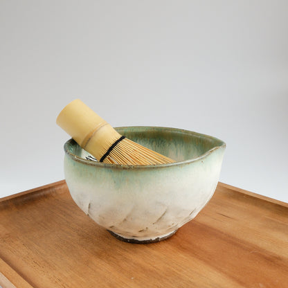 Matcha Bowl with Spout - Pine Moss by Masamura