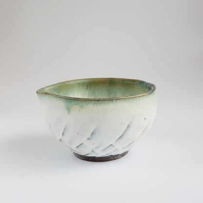 Matcha Bowl with Spout - Pine Moss by Masamura
