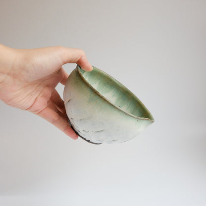 Matcha Bowl with Spout - Pine Moss by Masamura