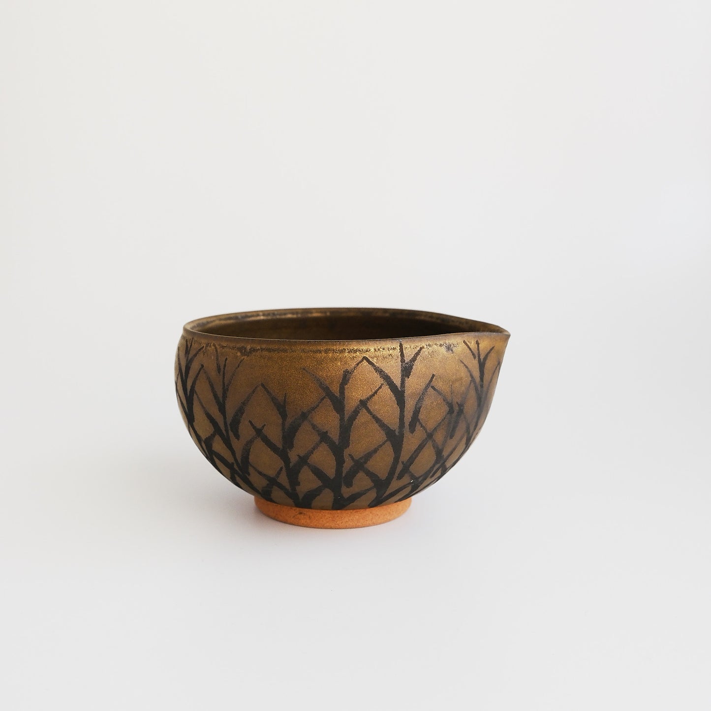 Matcha Bowl with Spout - Ash Bamboo by Masamura
