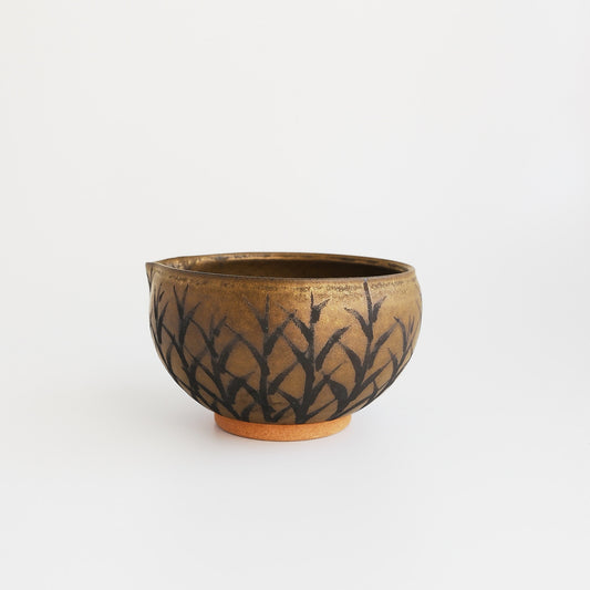 Matcha Bowl with Spout - Ash Bamboo by Masamura