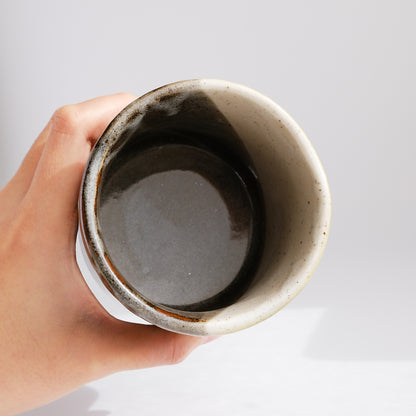 Kutani Ware Japanese Yunomi Tea Cup - Great Wave Kanagawa