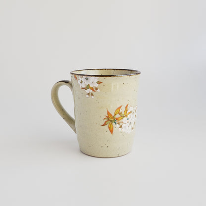 Kutani Ware Japanese Mug Cup - Yoshidaya Cherry Bird