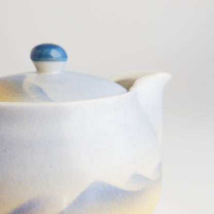 Kutani Ware Yunomi Kyusu Teapot Set - Sansui Mountainscape