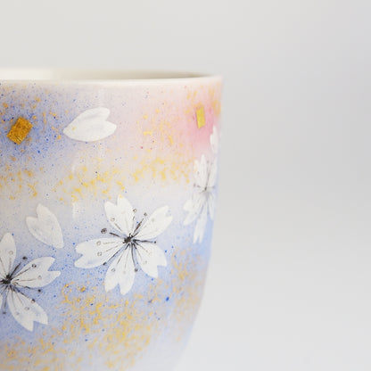 Kutani Ware Yunomi Kyusu Teapot Set - Sakura Flower Dance