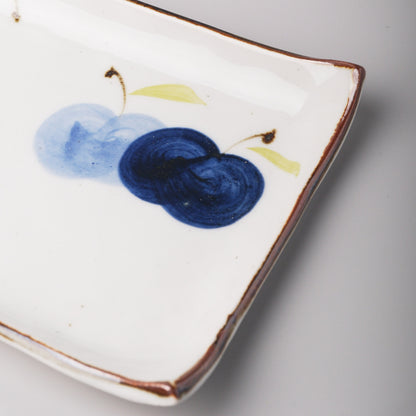 Hasami Rectangular Plate 21cm - Indigo Apple