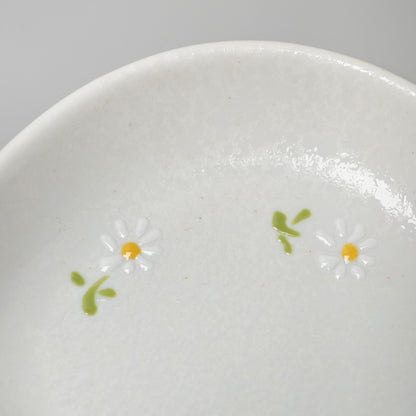 Hasami Ware Double Condiment Dish - Daisy (Pink)