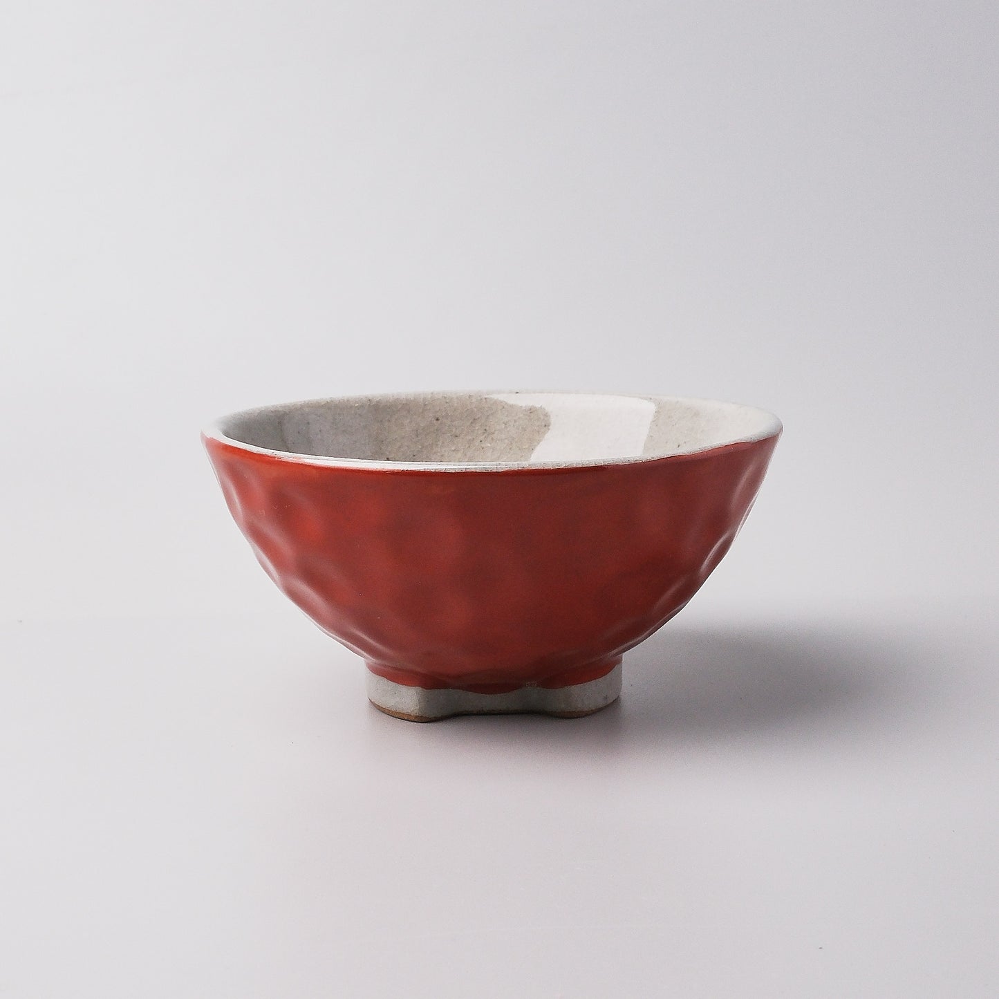 Hasami Ware Hand Painted RIce Bowl - Red Happy Cat