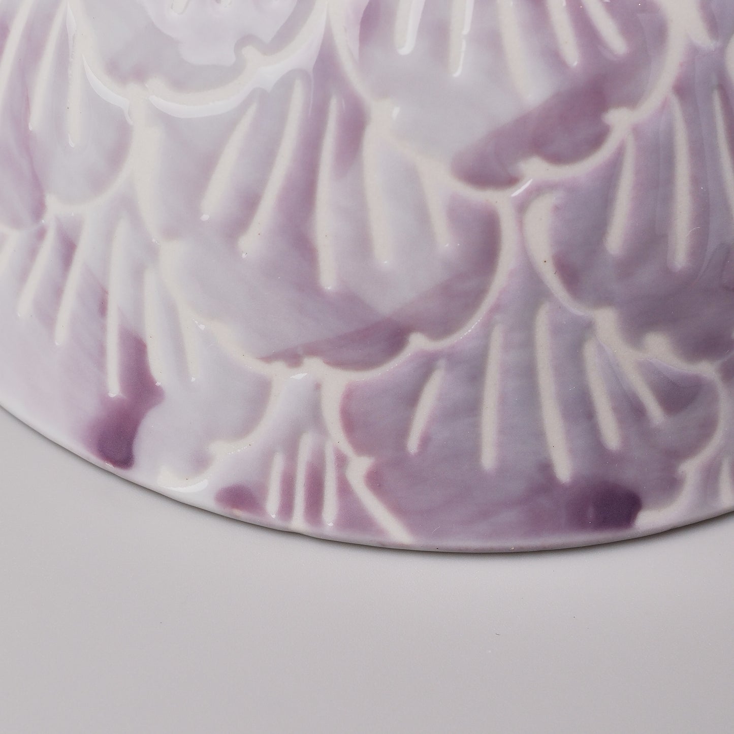 Hasami Ware Hand Painted Rice Bowl - Purple Flower Petal