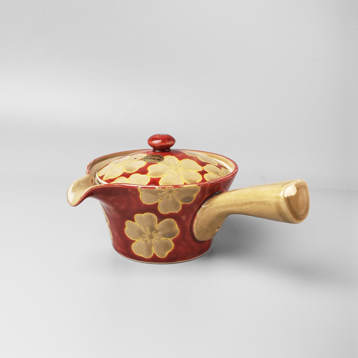 Hasami Ware Japanese Kyusu Teapot - Red Sakura