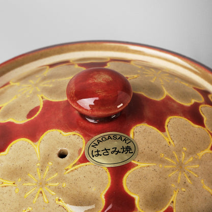 Hasami Ware Japanese Kyusu Teapot - Red Sakura