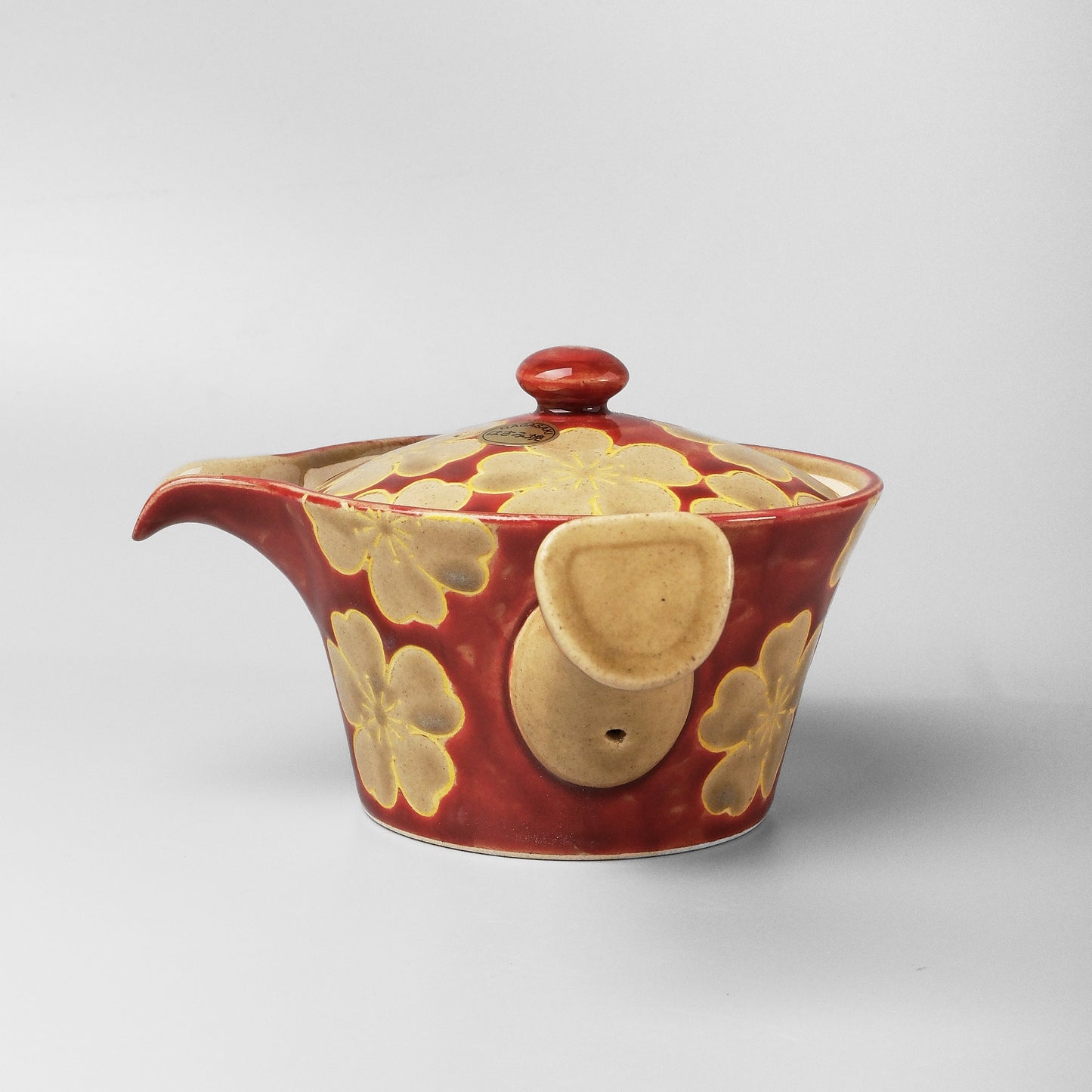 Hasami Ware Japanese Kyusu Teapot - Red Sakura