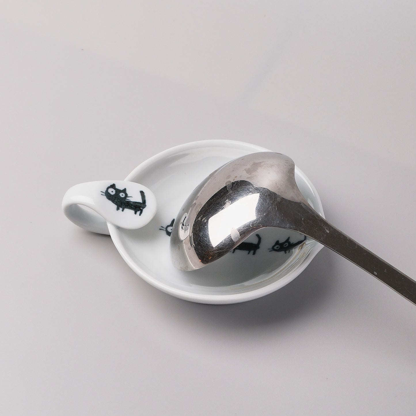 Hasami Ware Ladle Spoon Holder - Black Cat