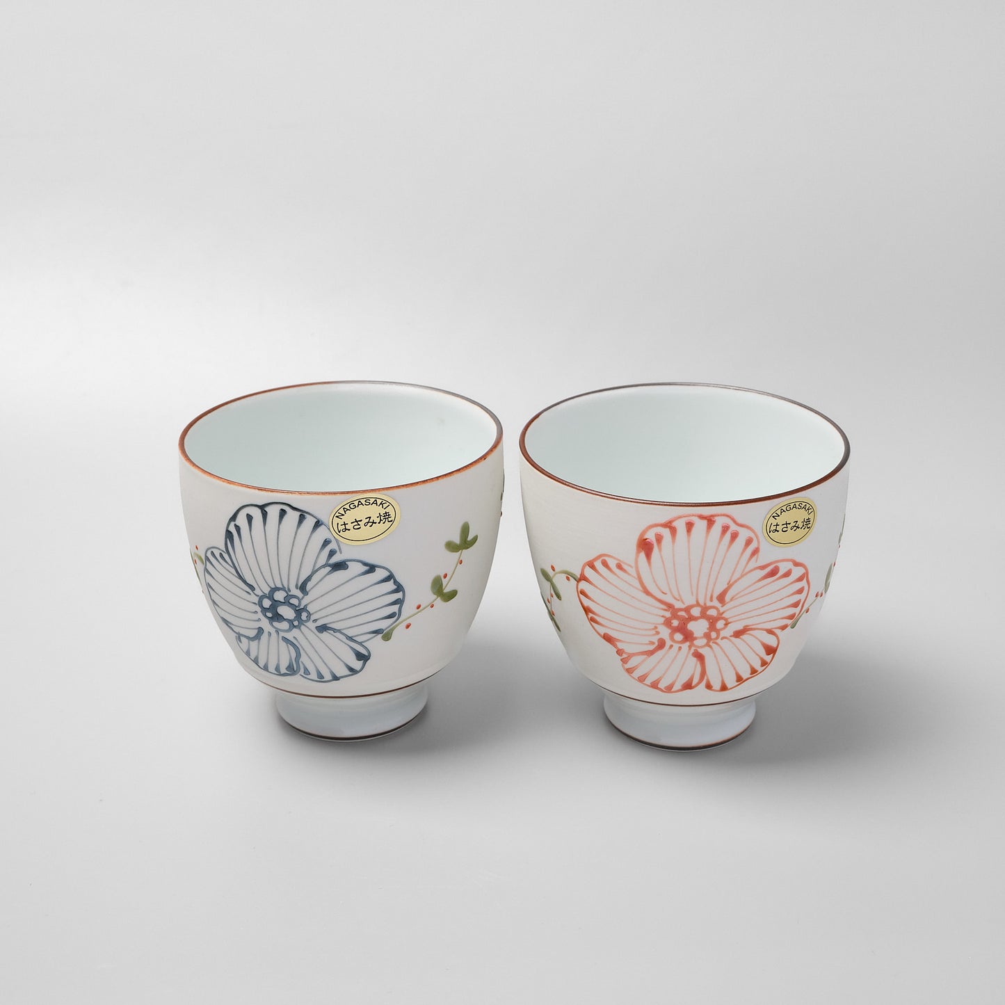 Hasami Ware Lustre Cup - Spring Flower (Red)