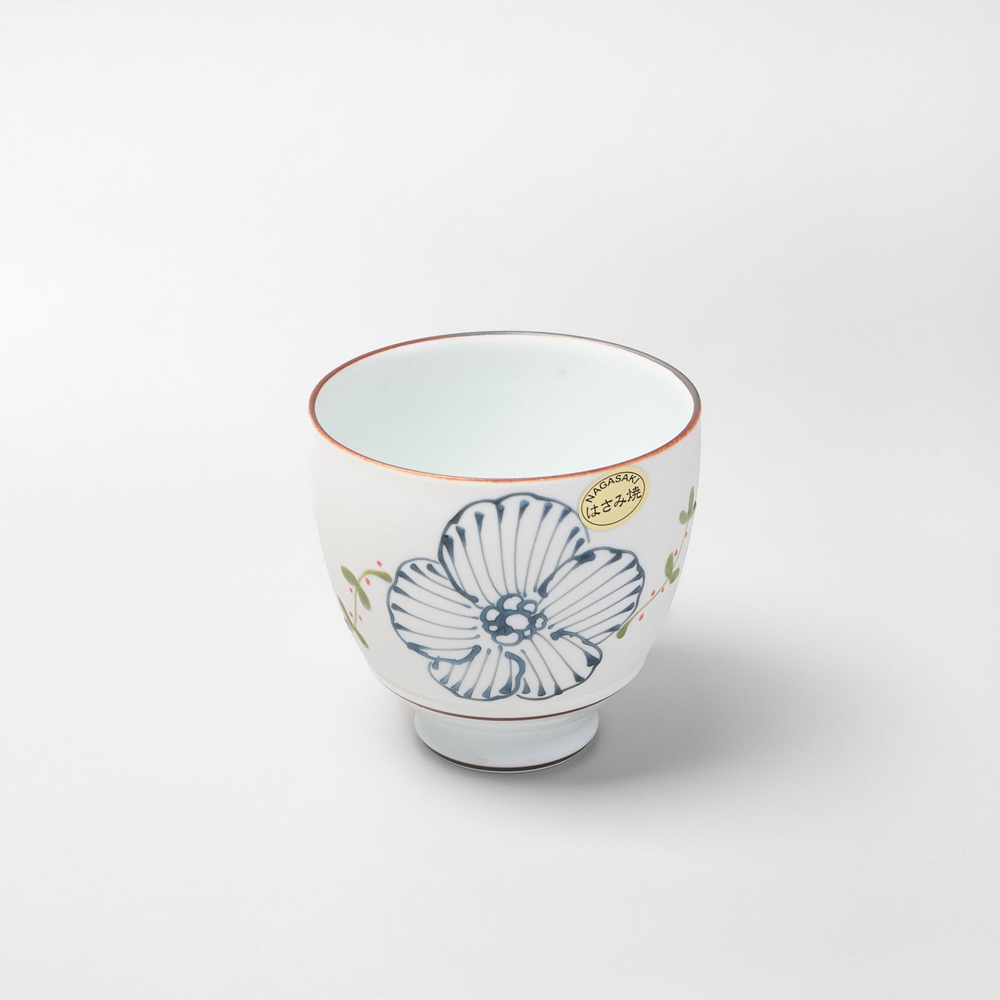 Hasami Ware Lustre Cup - Spring Flower (Black)