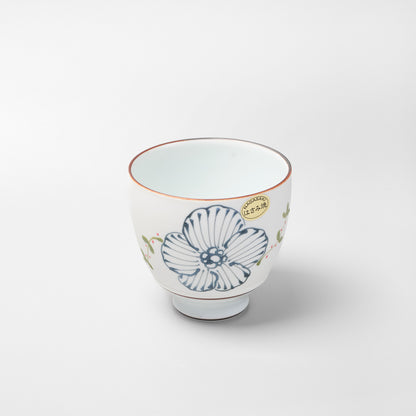 Hasami Ware Lustre Cup - Spring Flower (Black)