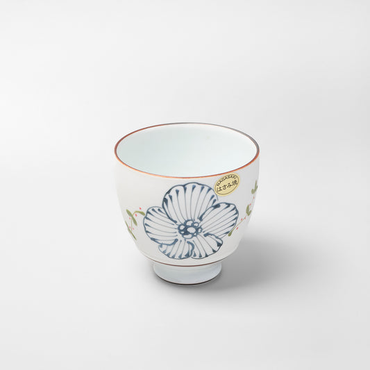 Hasami Ware Lustre Cup - Spring Flower (Black)