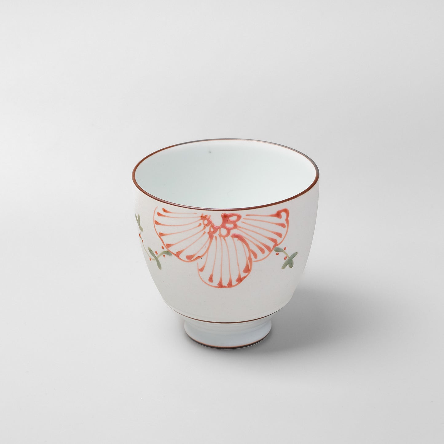 Hasami Ware Lustre Cup - Spring Flower (Red)