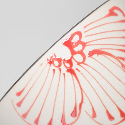 Hasami Ware Lustre Cup - Spring Flower (Red)