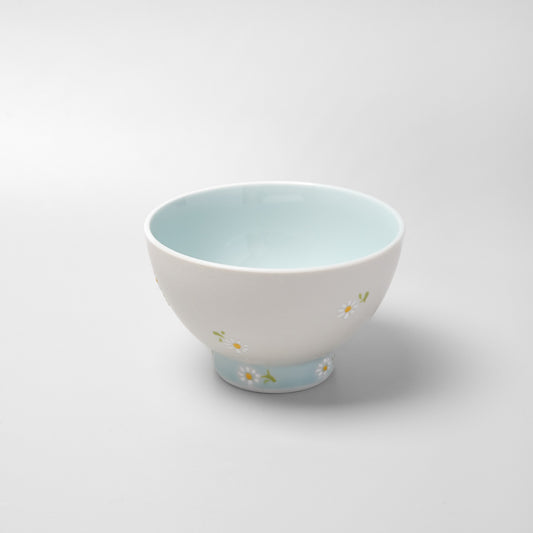Hasami Ware Rice Bowl - Daisy (Blue)