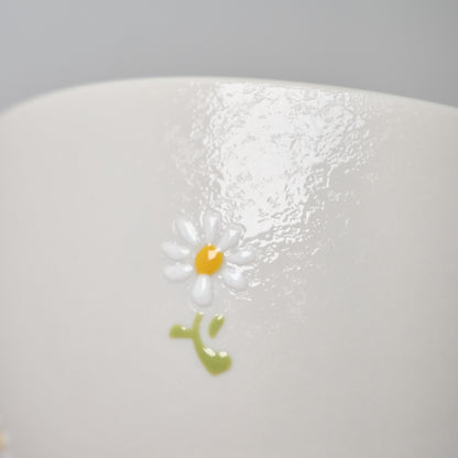 Hasami Ware Rice Bowl - Daisy (Blue)