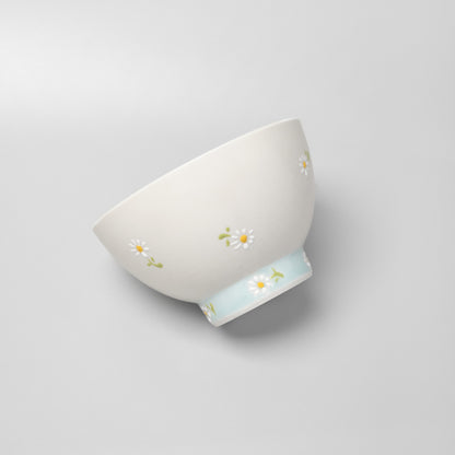 Hasami Ware Rice Bowl - Daisy (Blue)
